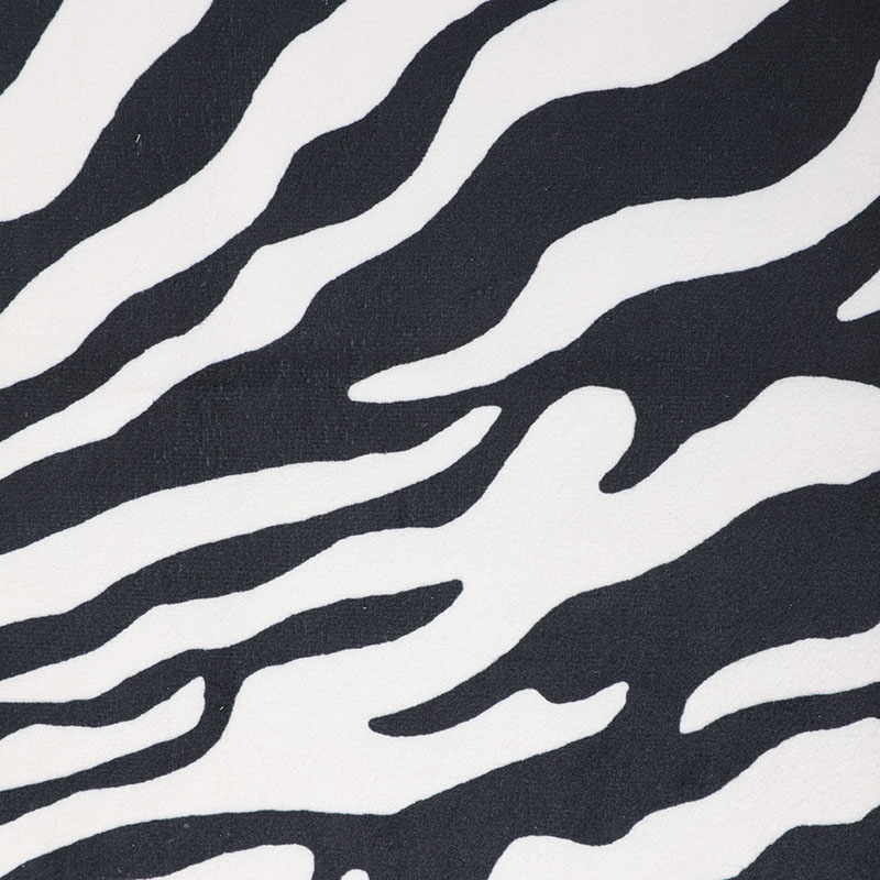 Tecidos para almofadas de veludo com impressão digital com estampa zebra